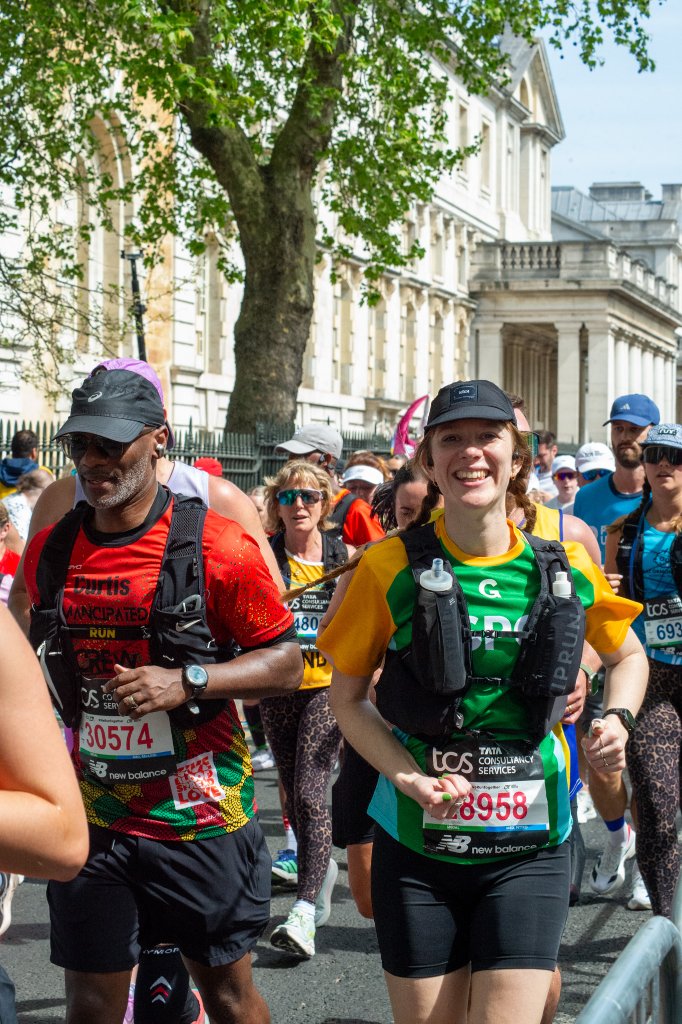 Runner with race bib 13838 in the 2026 London Marathon