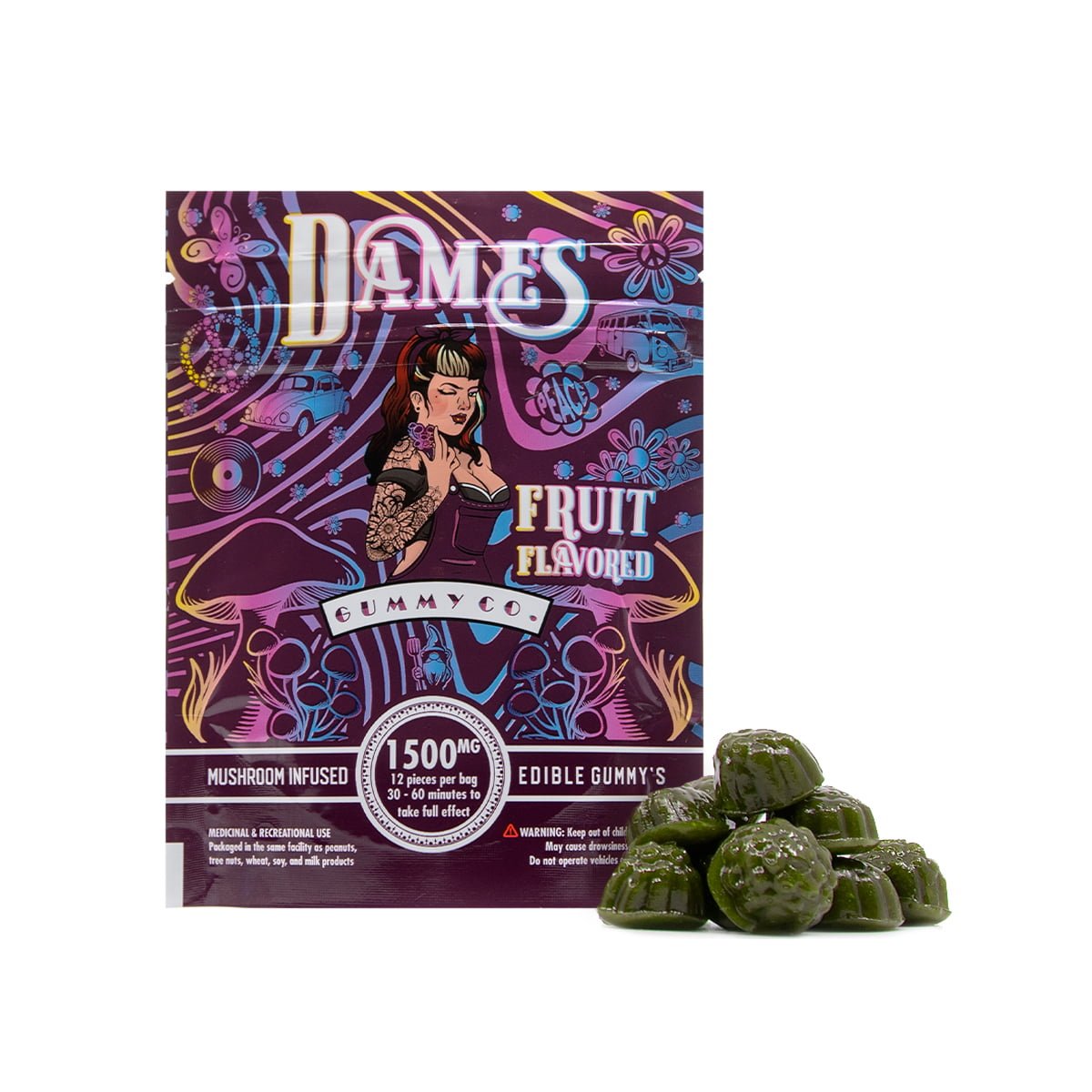 Dames Gummy Co. – Psilocybin Edibles 1500mg 5 Flavours