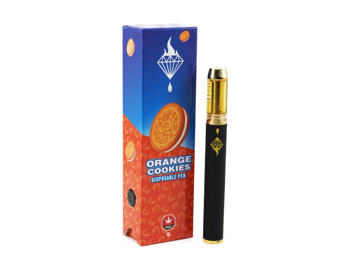 DIAMOND CONCENTRATES – DISPOSABLE VAPES – ORANGE COOKIES – 1G