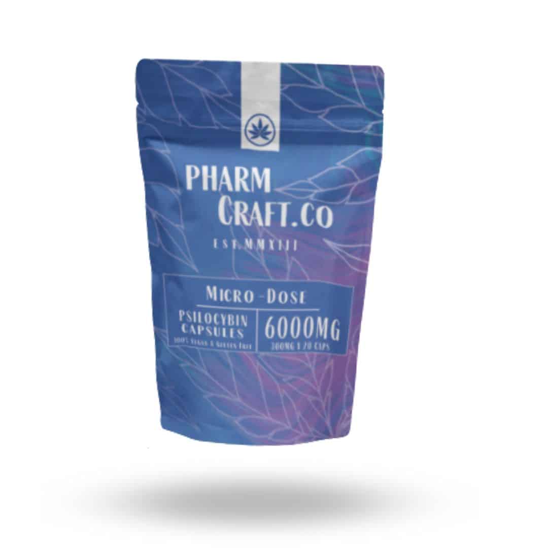 MindFlow Golden Teacher Micro Dose Capsules – 20 Caps 300mg Each (6000mg Per Pack) By PharmCraft