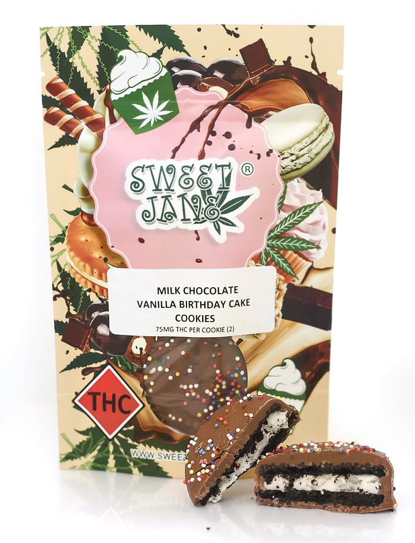 Chocolate Vanilla Birthday Cake Cream Cookies