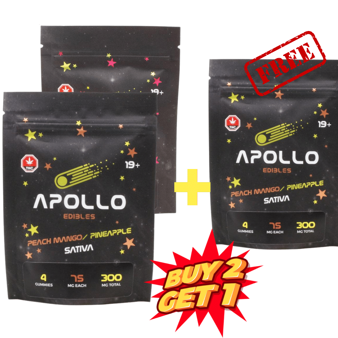 2 Pack Deal Plus One Free – APOLLO EDIBLES 300mg
