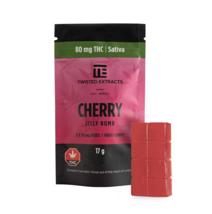 Twisted Extracts – Cherry Jelly Bomb (80mg THC)