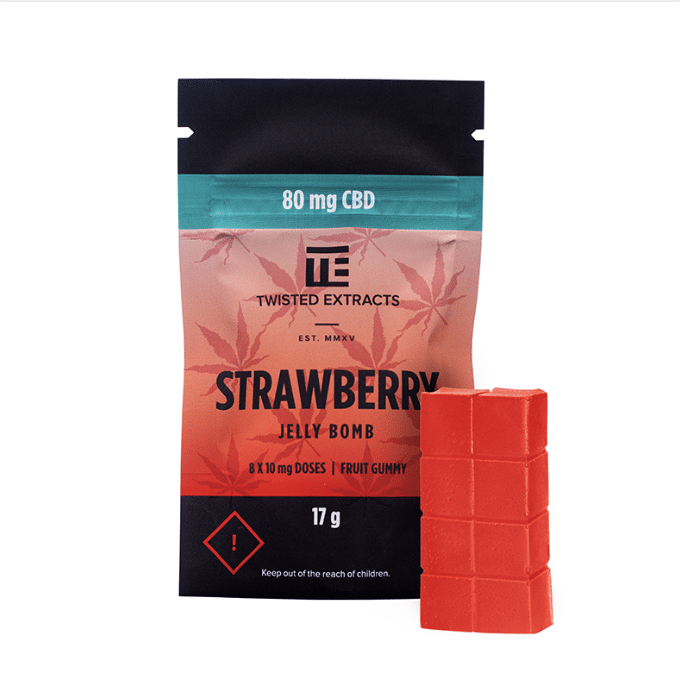 Twisted Extracts – Strawberry CBD Jelly Bomb (80mg CBD)
