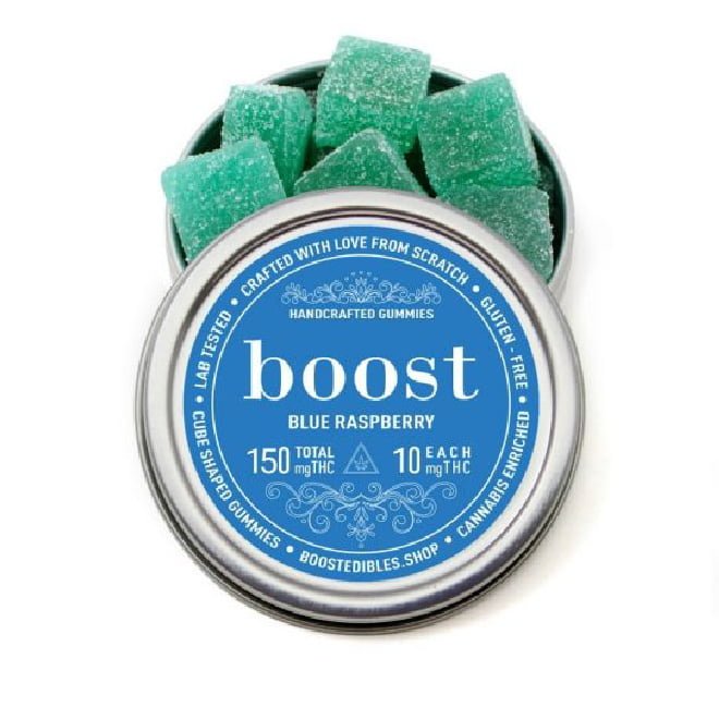 Boost Edibles Gummy – Blue Raspberry (150mg THC)