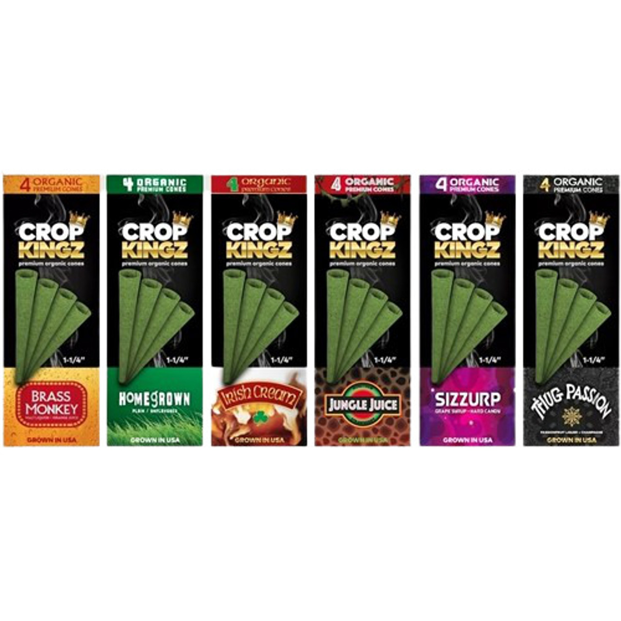 CROP KINGZ CONES KING 2-PK - 6 flavours