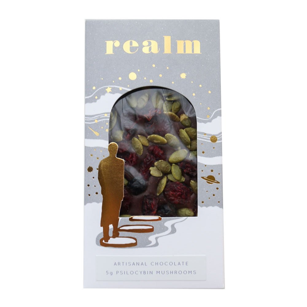 Realm Artisanal Mushroom Chocolate – Dark Chocolate (5g)