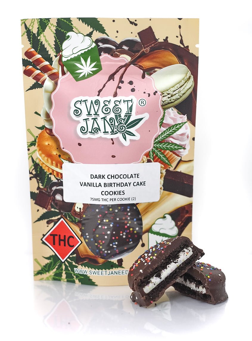 Chocolate Vanilla Birthday Cake Cream Cookies - Image 3