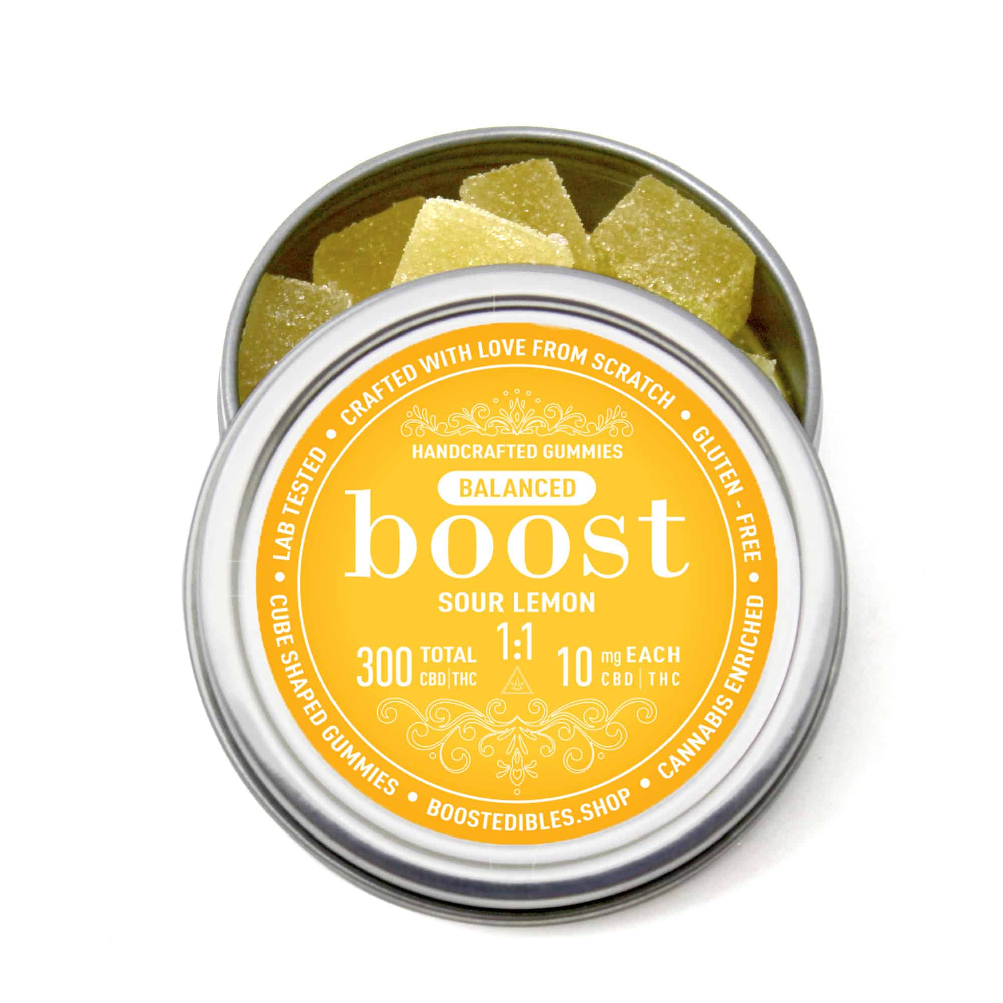 Boost Edibles Gummy - Sour Lemon (300mg CBD)