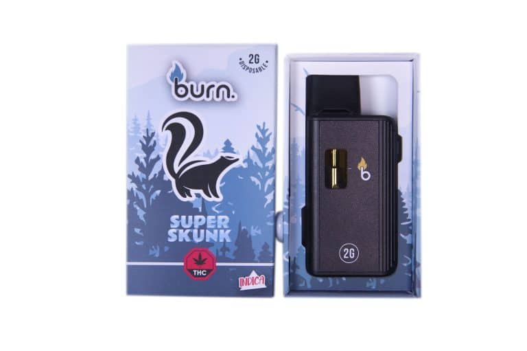 Burn Disposable Vapes – Super Skunk (Indica) (2 Gram