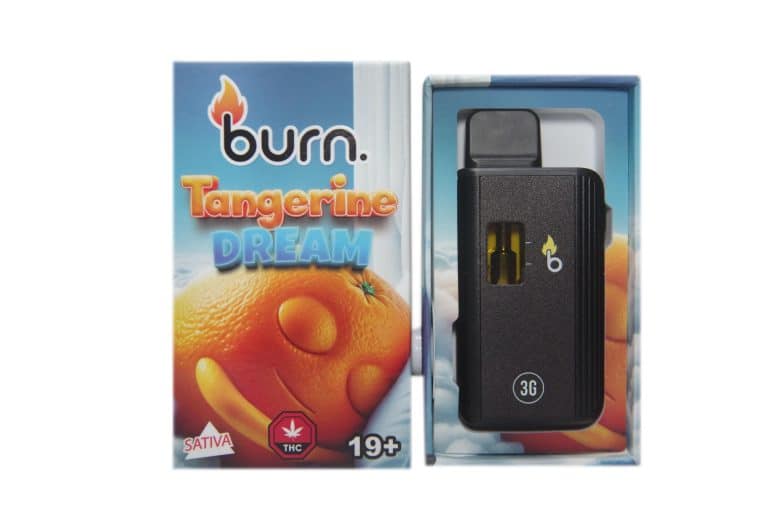 3 Gram Burn Disposable Vapes – Tangerine Dream (Sativa Dominant Hybrid) (3 Gram)