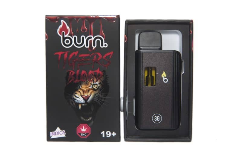 3 Gram Burn Disposable Vapes – Tiger Blood (Indica) (3 Gram)