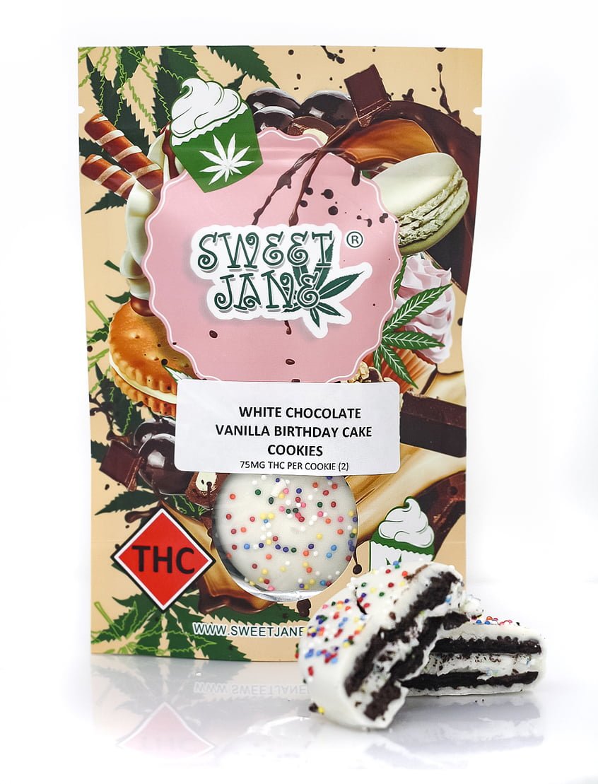 Chocolate Vanilla Birthday Cake Cream Cookies - Image 2